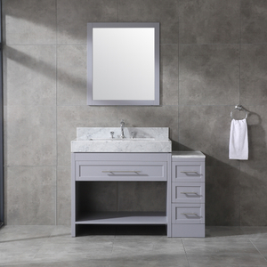 Grey Bathroom Vanity Free Standing Bathroom Combo With Single SInk