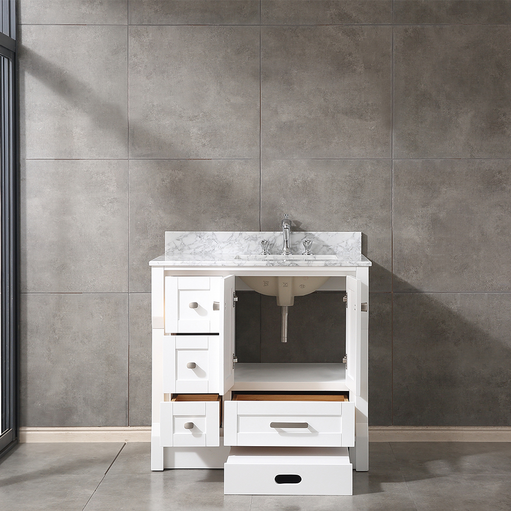 36 inch antique white Bathroom Vanity for corner