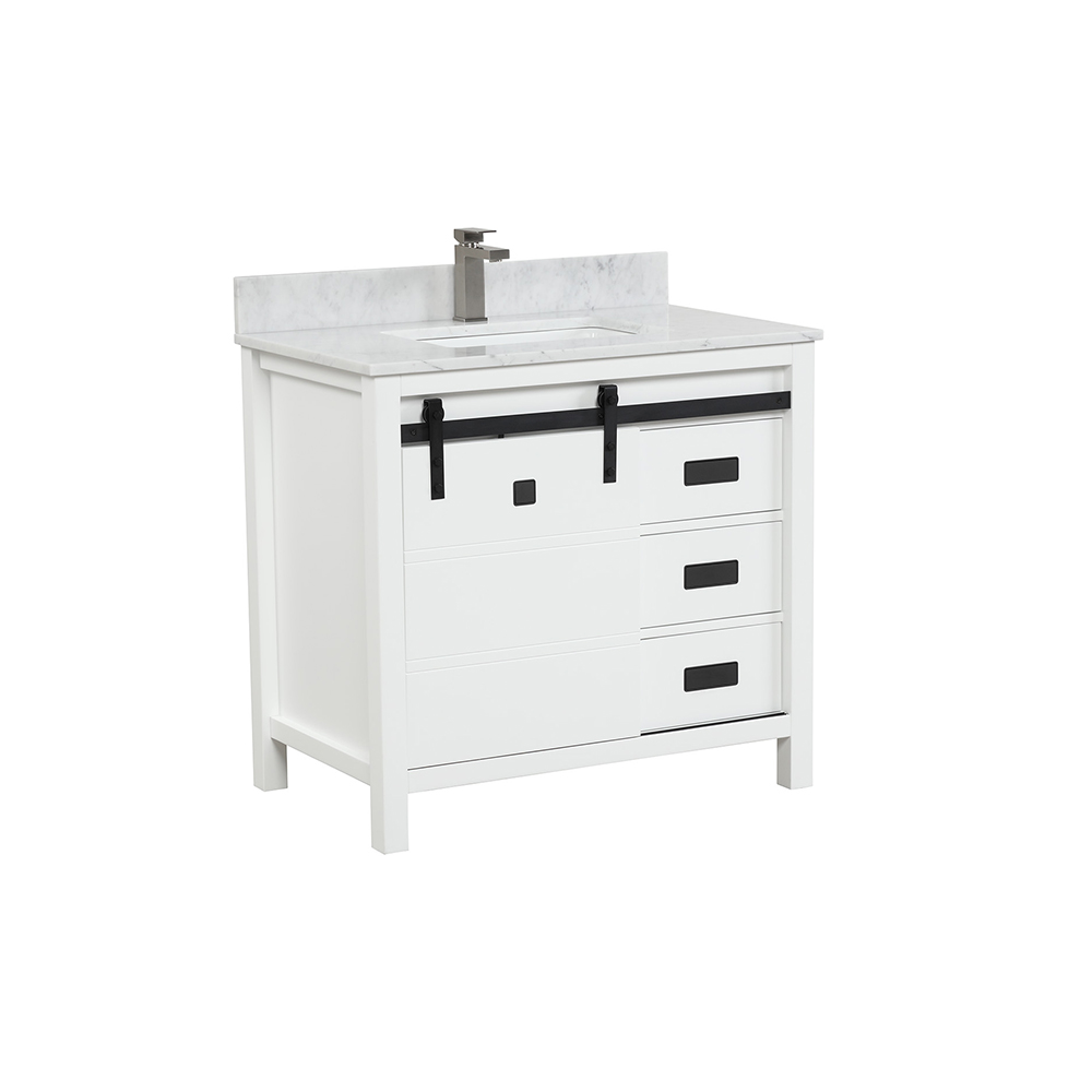 36inch white antique floor mounted Bathroom Vanity