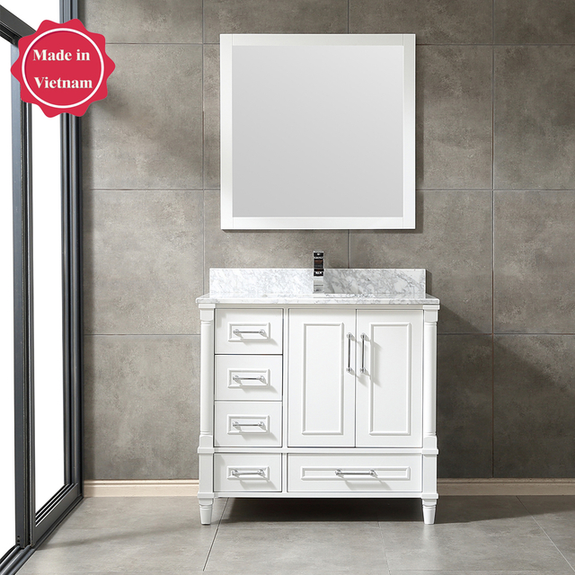 China free standing white 36 inch Bathroom Vanity manufacturers, free ...