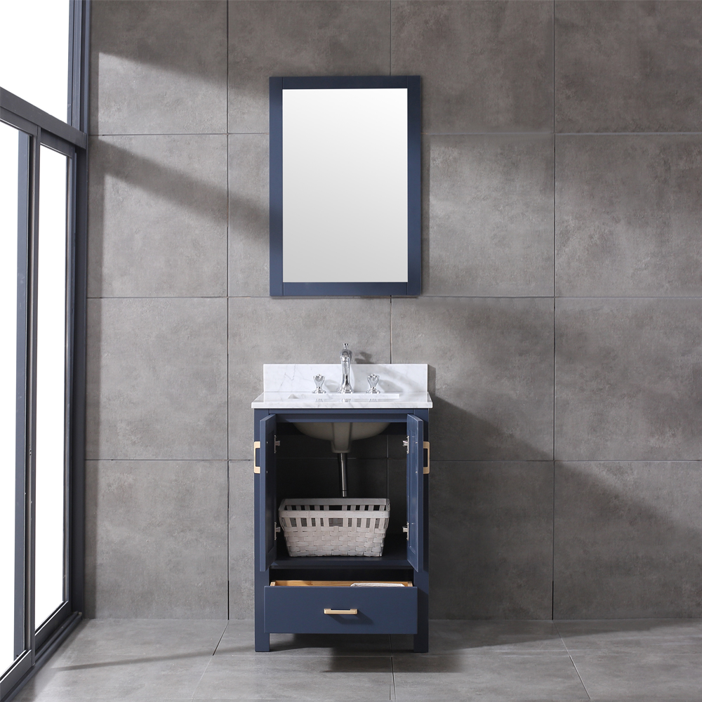 small 24 inch navy blue Bathroom Vanity