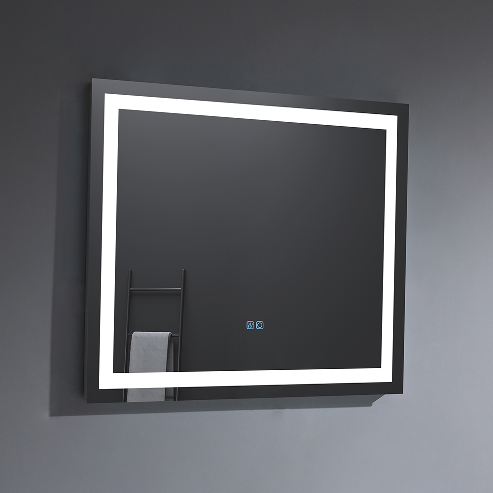 Rectangular UR certificated wall mounted bathroom LED mirror