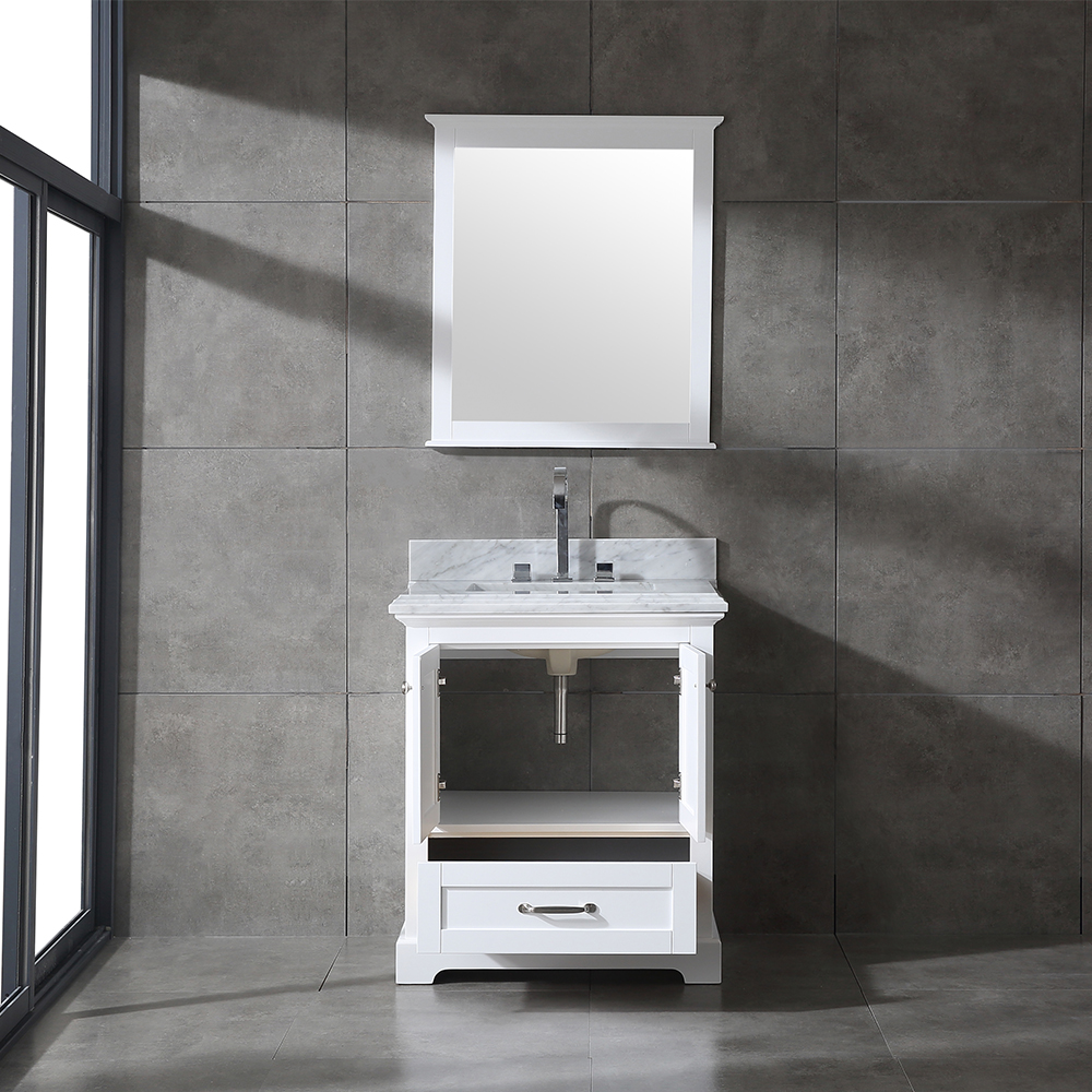30 inch white small free standing Bathroom Vanity