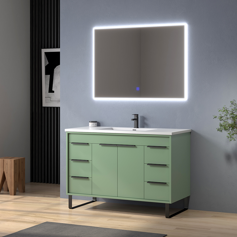 48 inch modern green corner Bathroom Vanity