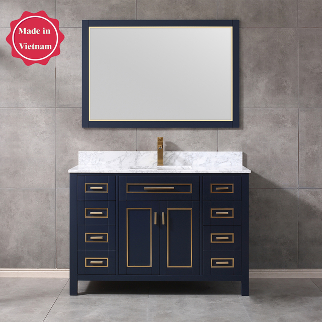 China free standing navy blue 48 inch Bathroom Vanity manufacturers