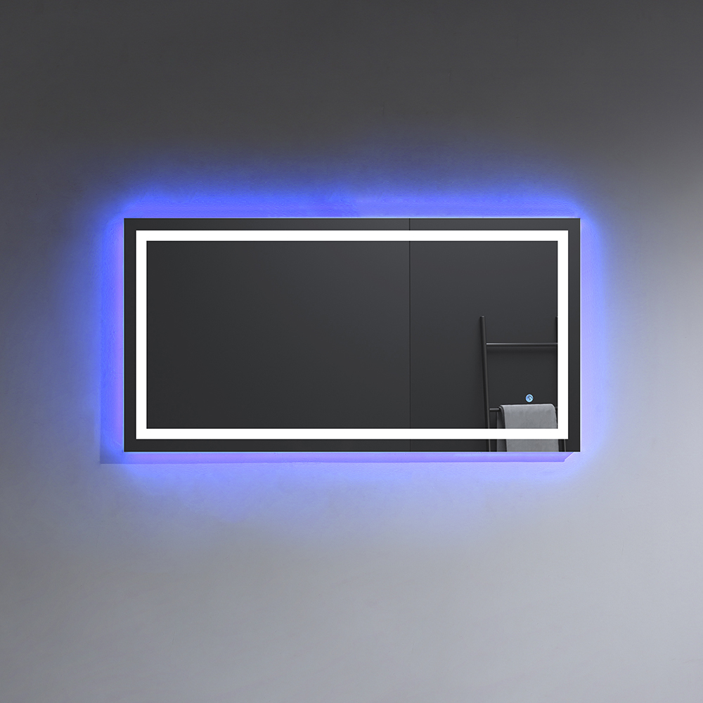 Anti-fog 48inch wall mounted LED mirror for bathroom