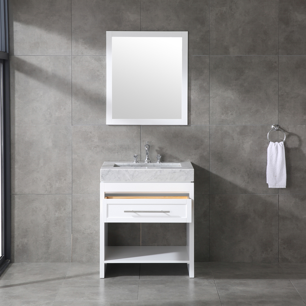 30 inch white color free standing bathroom decor Bathroom Vanity