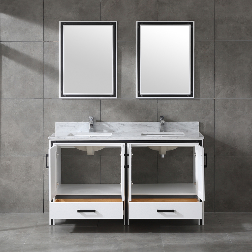 60 inch double grey Bathroom Vanity for floor