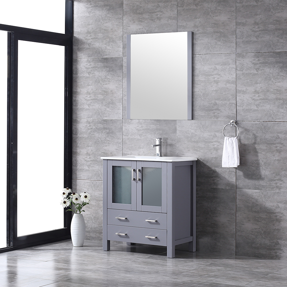 30 inch dark grey floor mounted Bathroom Vanity