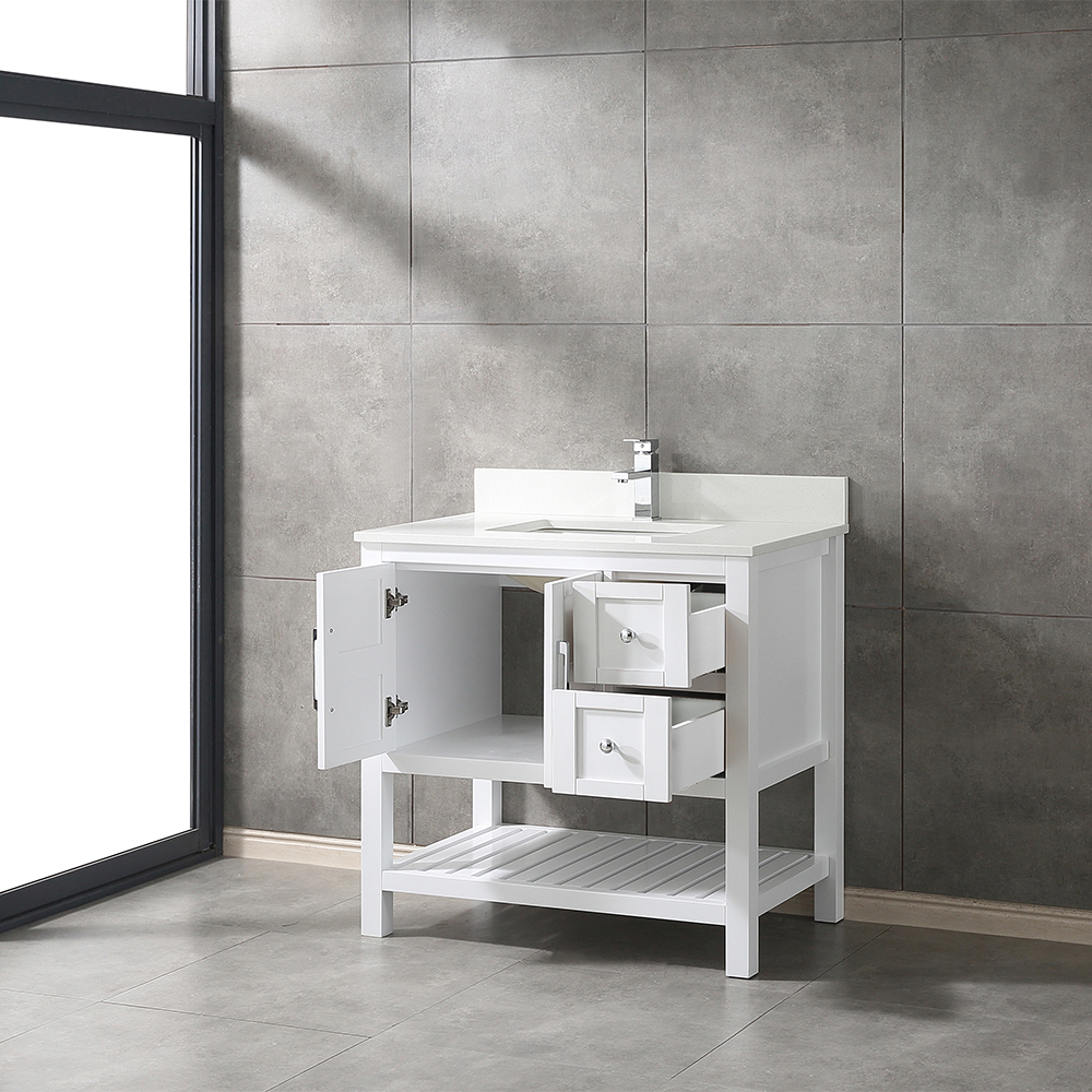 36 inch white modern free standing Bathroom Vanity