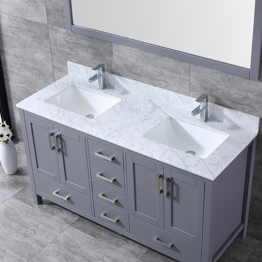 60 inch gray corner Bathroom Vanity