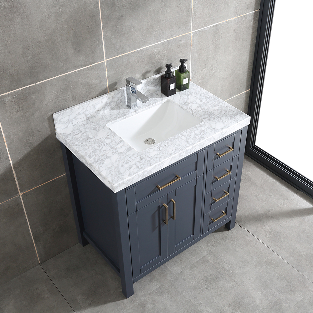 36 inch blue floor mounted Bathroom Vanity