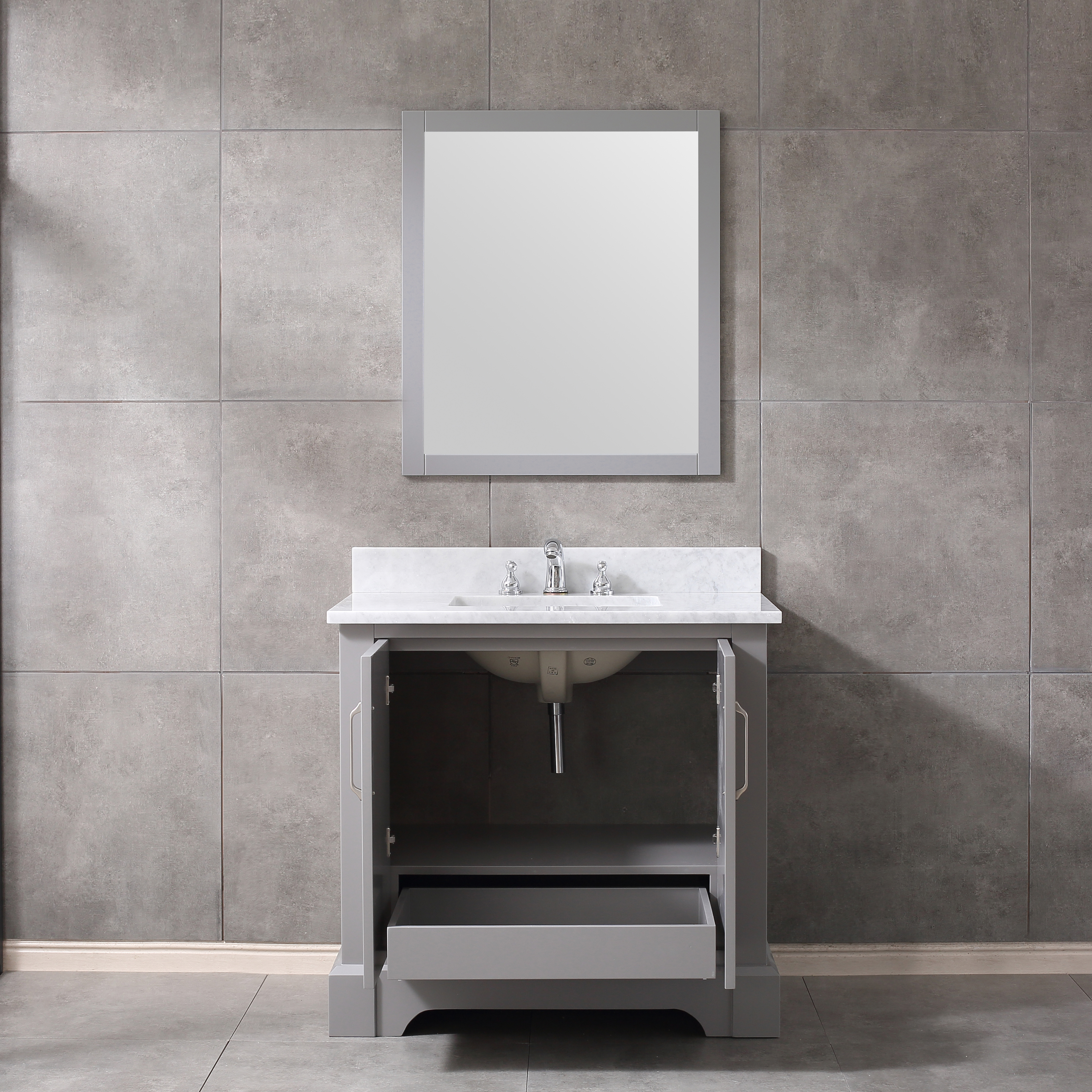 36inch grey single sink Bathroom Vanity