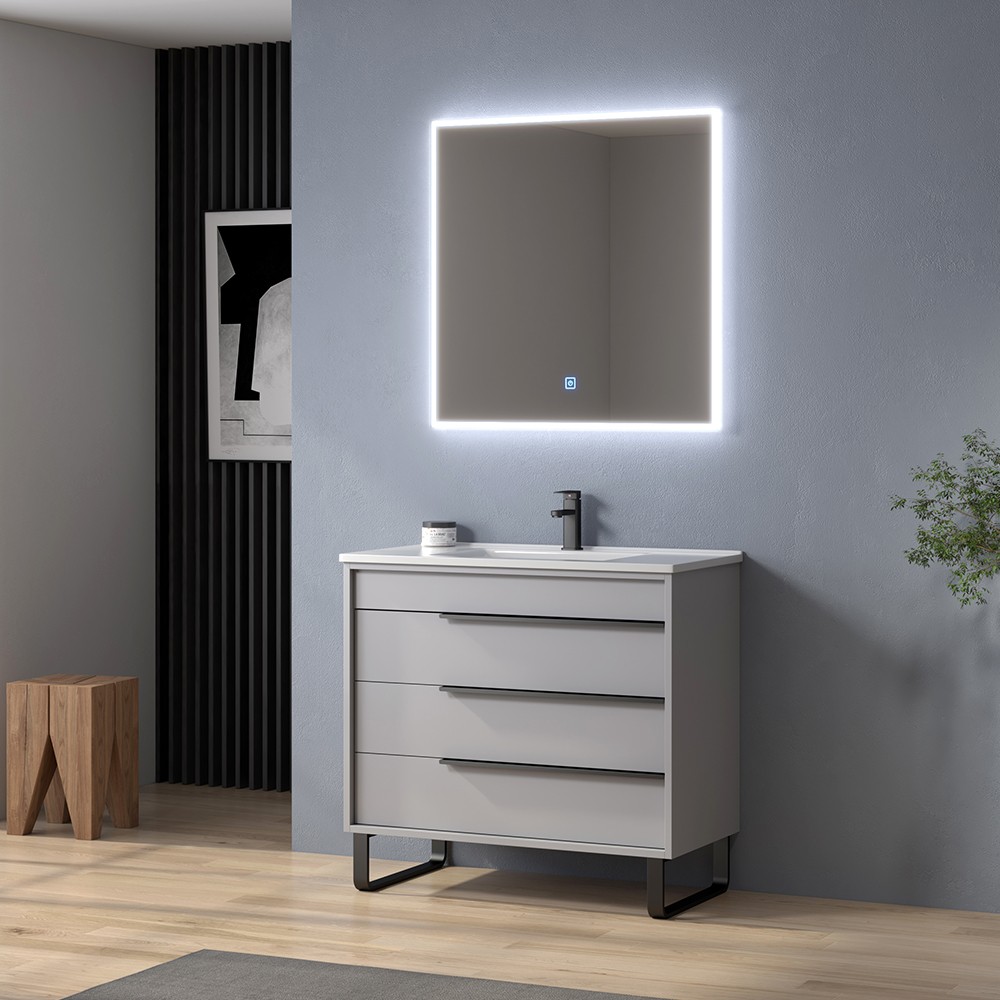 36 inch grey traditional free standing Bathroom Vanity