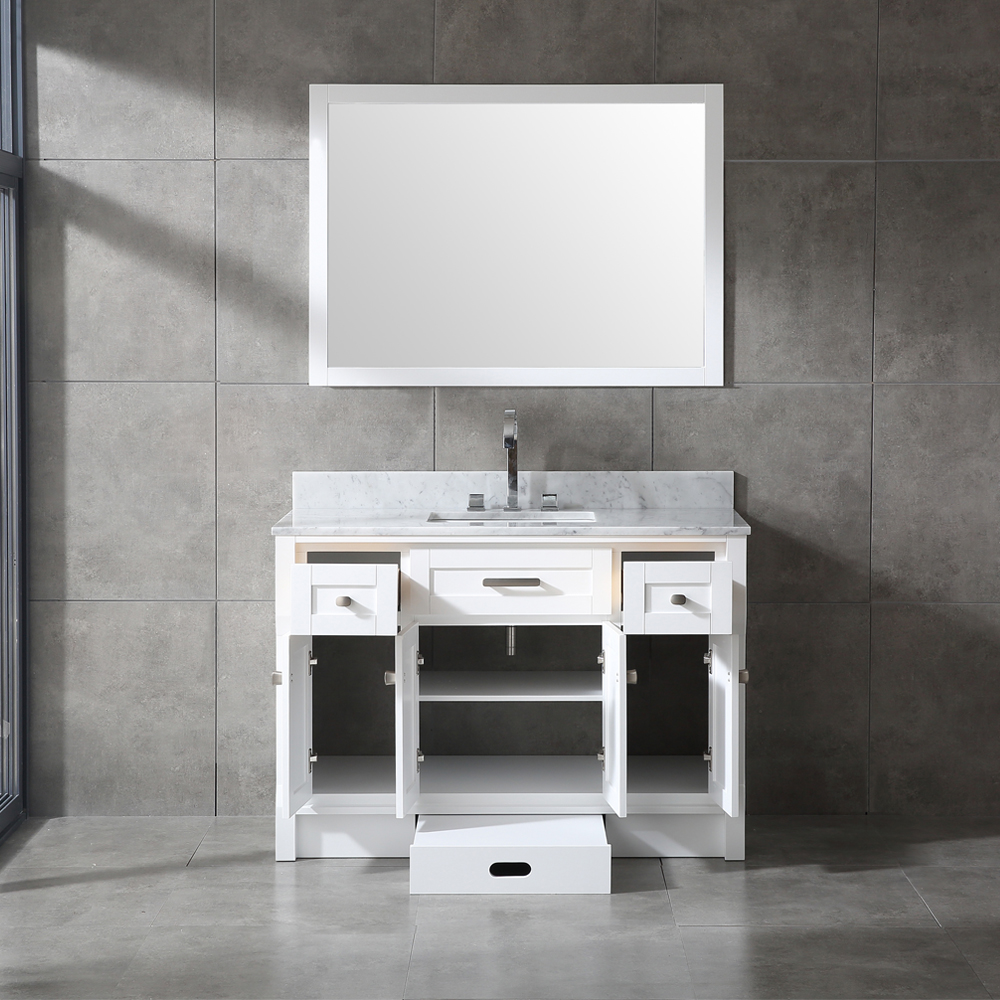 48 inch vintage white Bathroom Vanity for floor