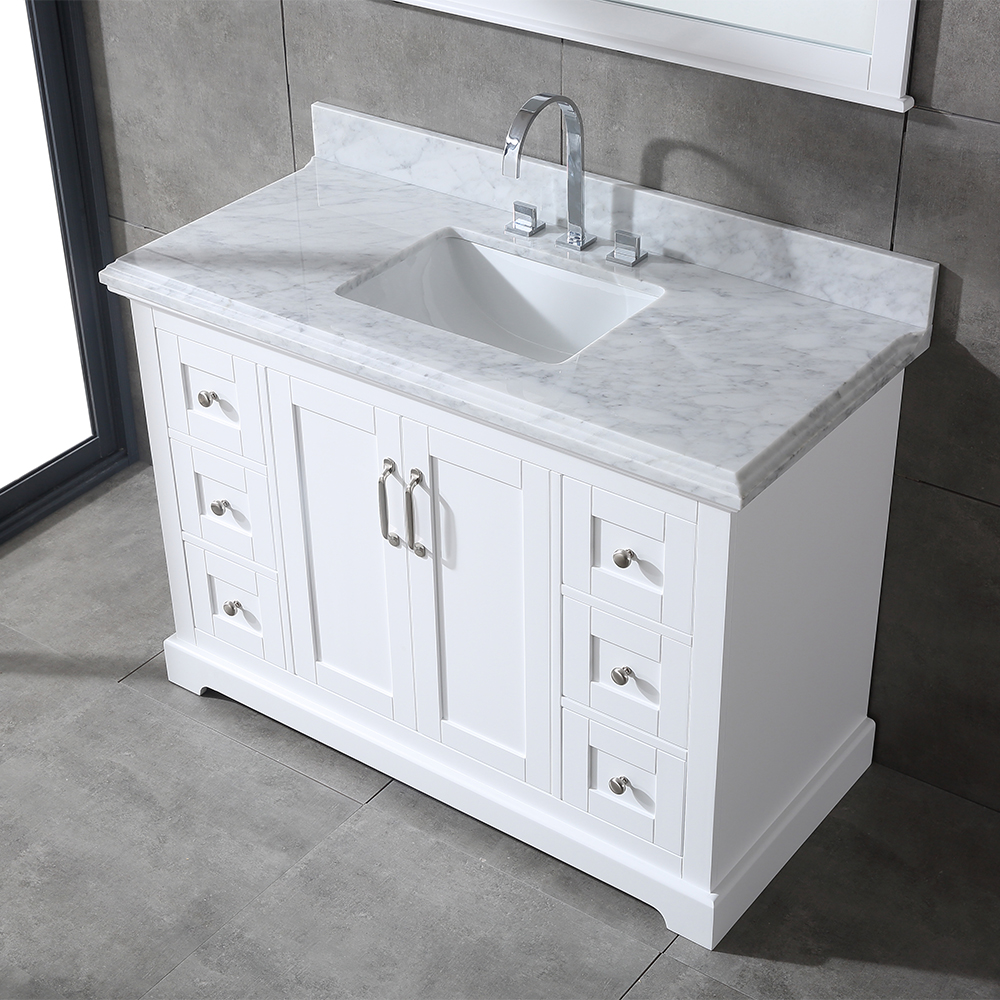 48 inch white vintage free standing Bathroom Vanity