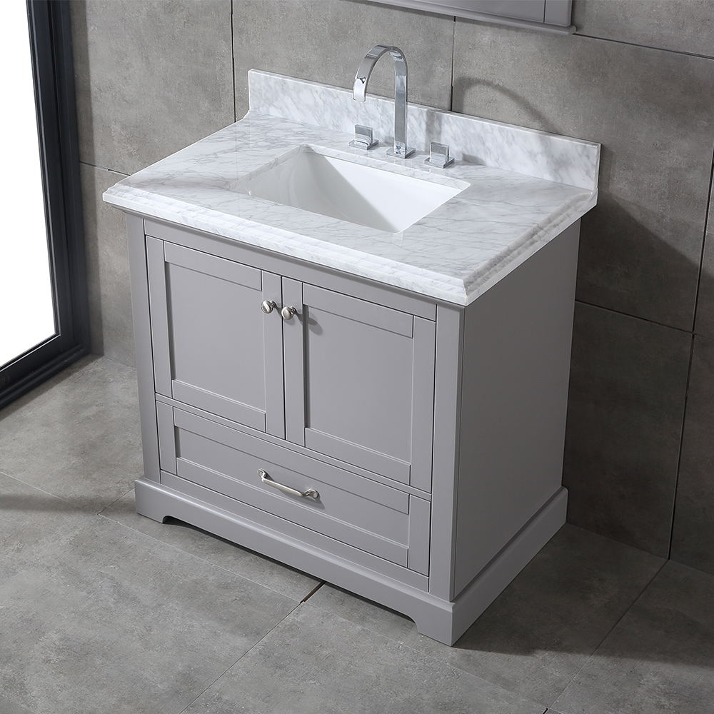 36 inch grey single sink free standing Bathroom Vanity