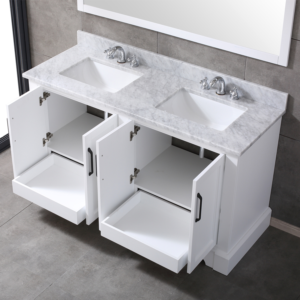 60 inch white free standing Bathroom Vanity