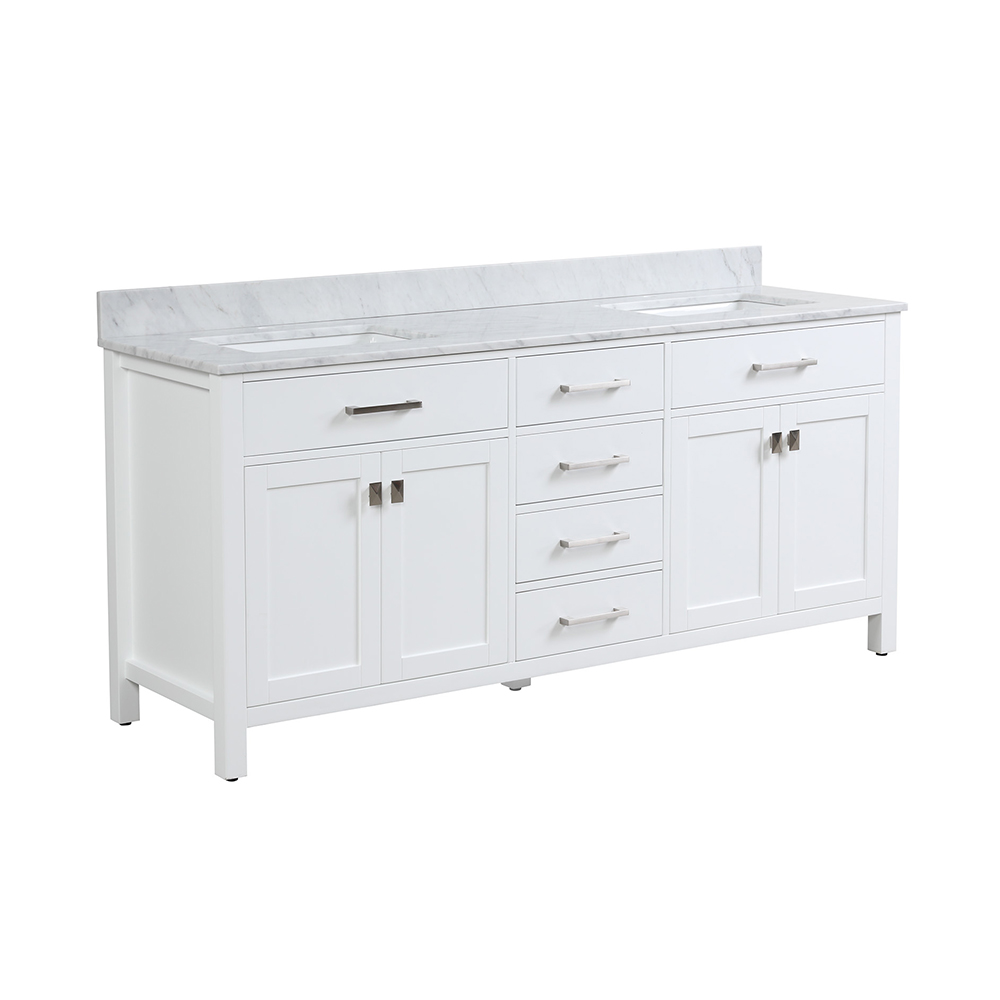 72 inch white corner Bathroom Vanity