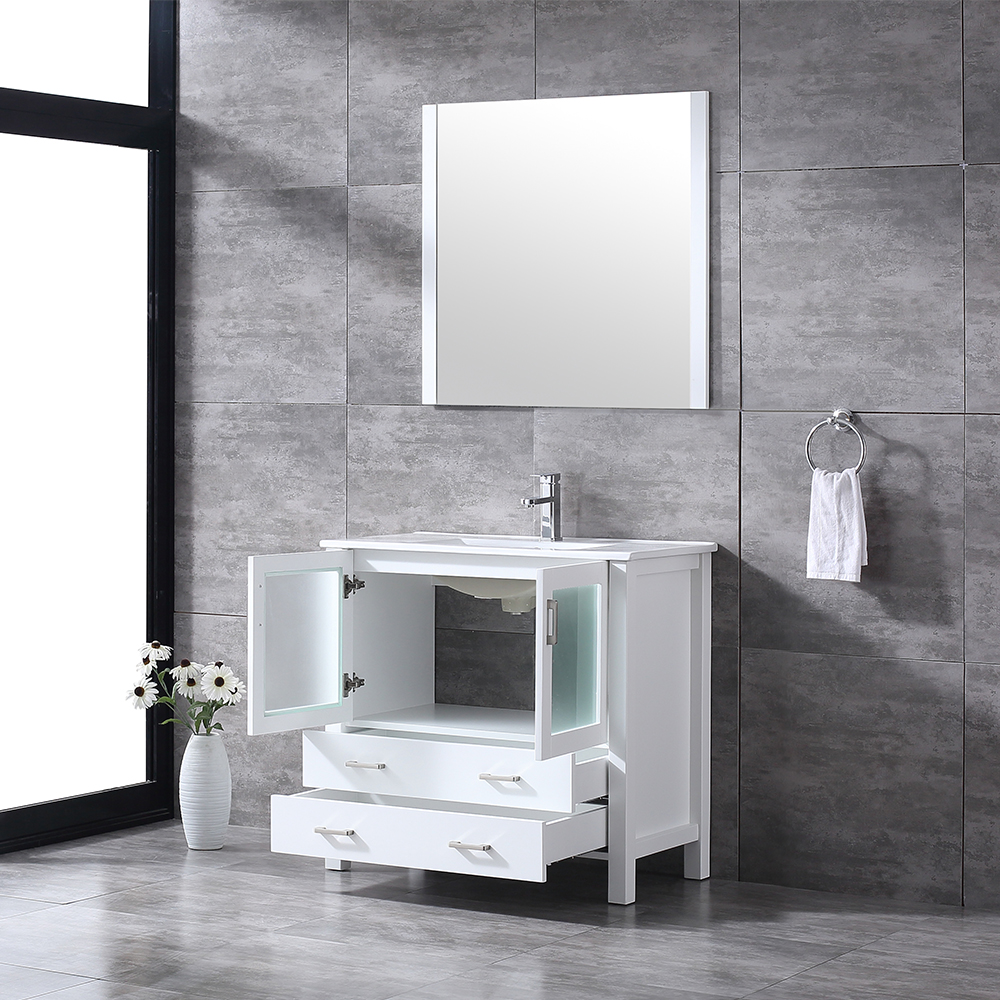 36 inch corner white Bathroom Vanity