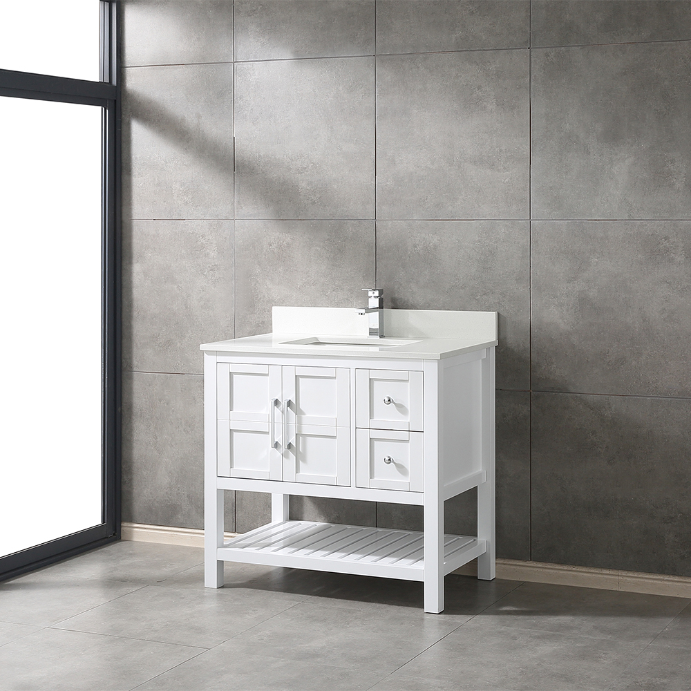 36 inch white modern free standing Bathroom Vanity