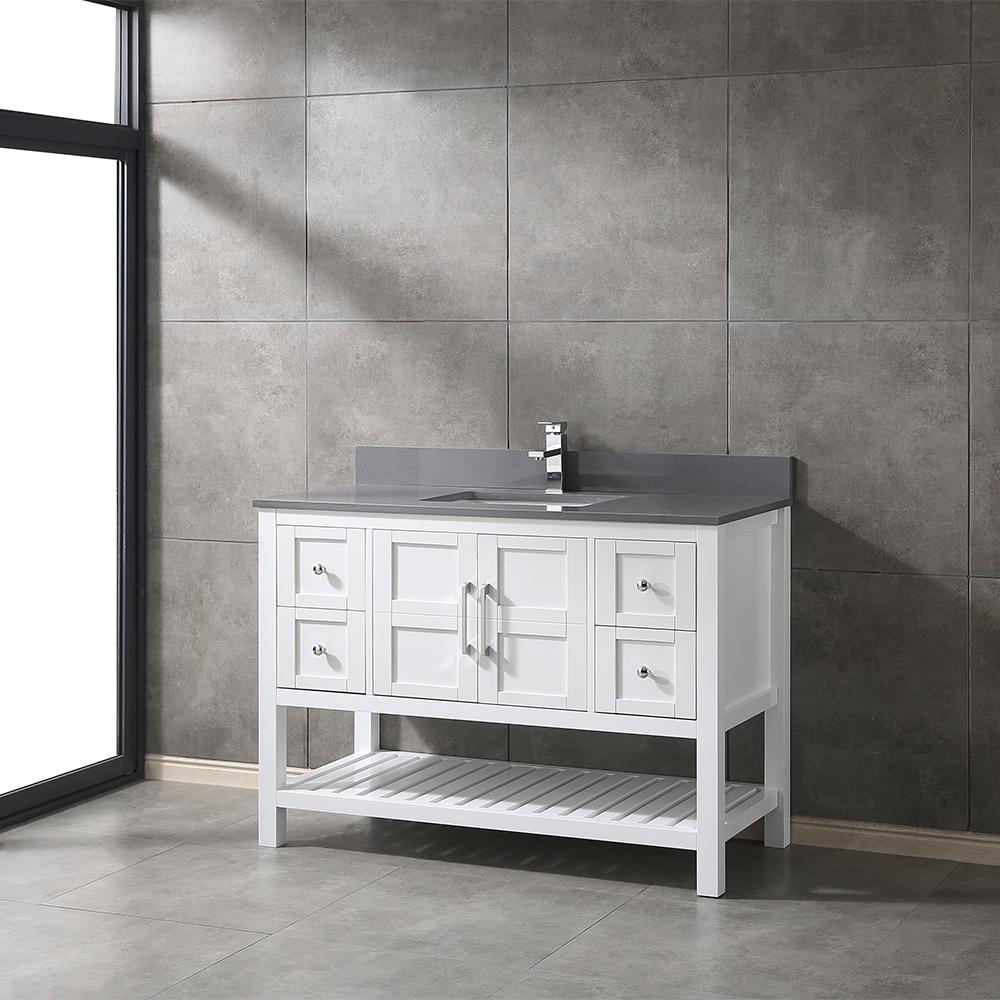48 inch free standing white modern Bathroom Vanity