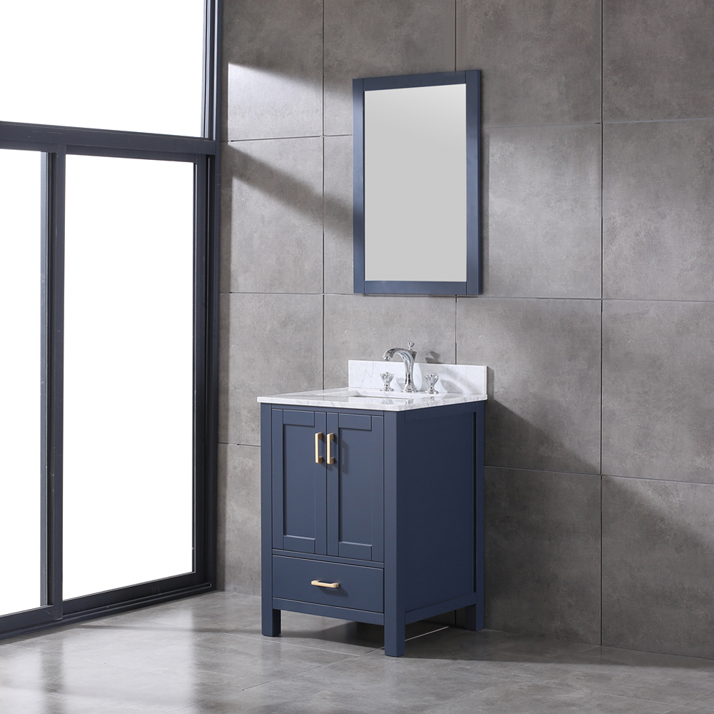 small 24 inch navy blue Bathroom Vanity
