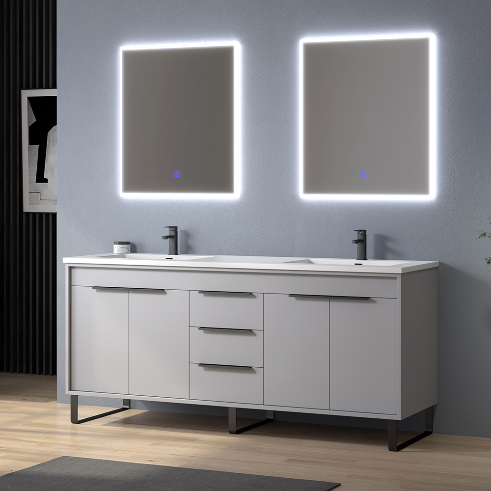 72 inch gray free standing Bathroom Vanity