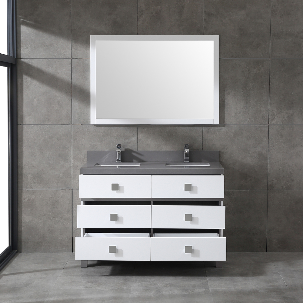 48 inch rustic grey Bathroom Vanity for floor
