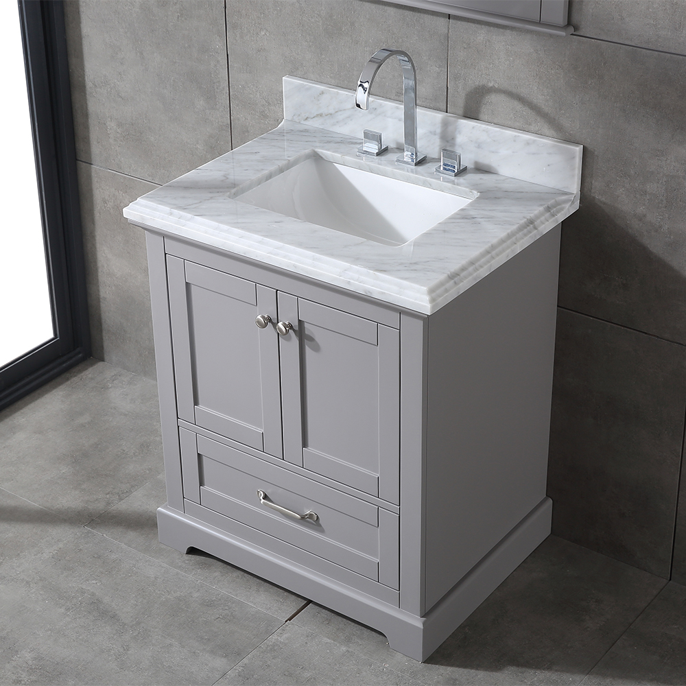 30 inch rustic grey Bathroom Vanity for floor