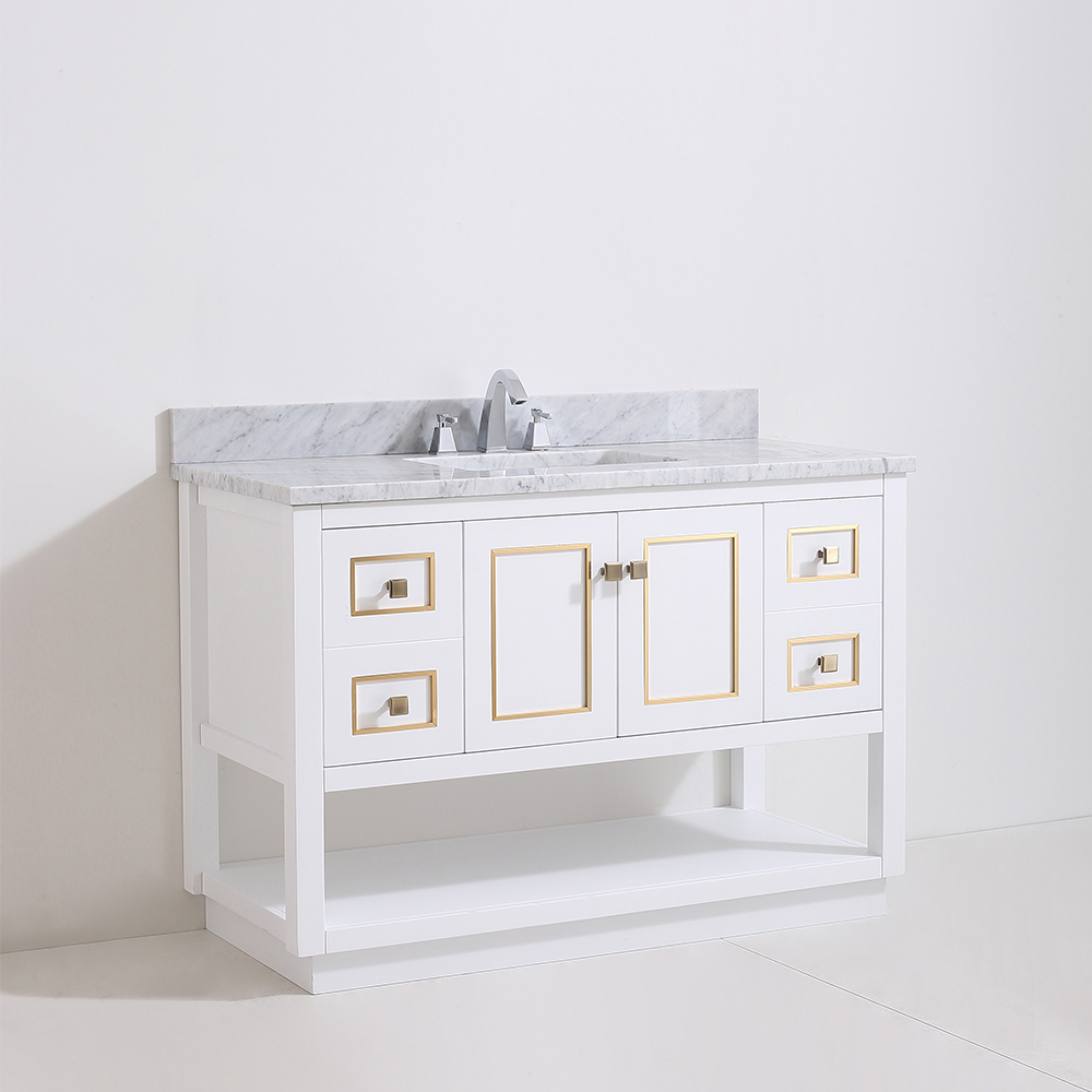 48 inch single grey Bathroom Vanity for floor