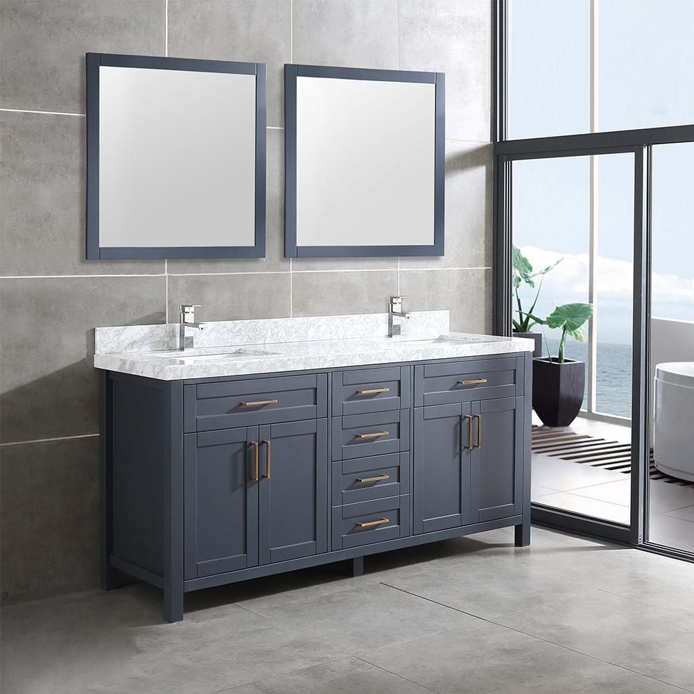 72 inch blue floor mounted Bathroom Vanity