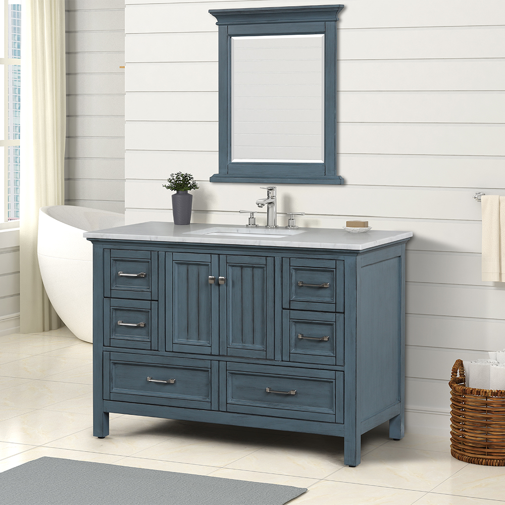 48 inch antique blue free standing Bathroom Vanity