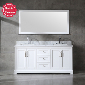 72 inch white modern floor mounted Bathroom Vanity