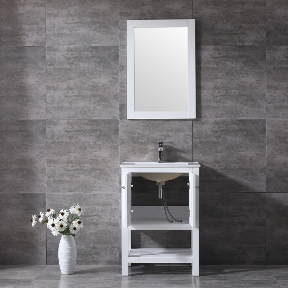 24inch white bathroom vanity small size cabinet for bathroom