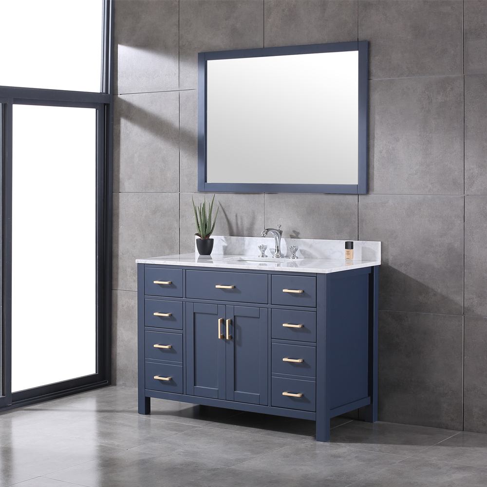 48 inch blue corner Bathroom Vanity