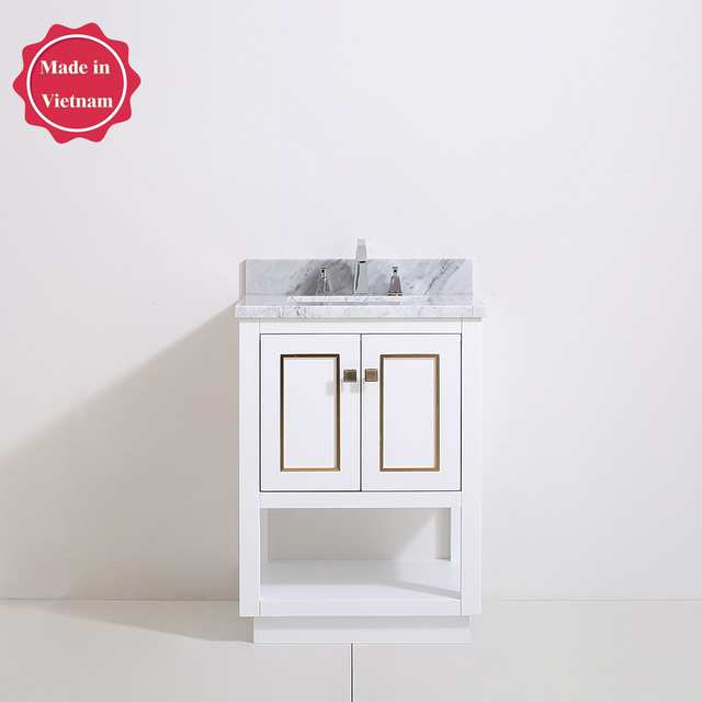 China floor mounted white 24 inch Bathroom Vanity manufacturers, floor