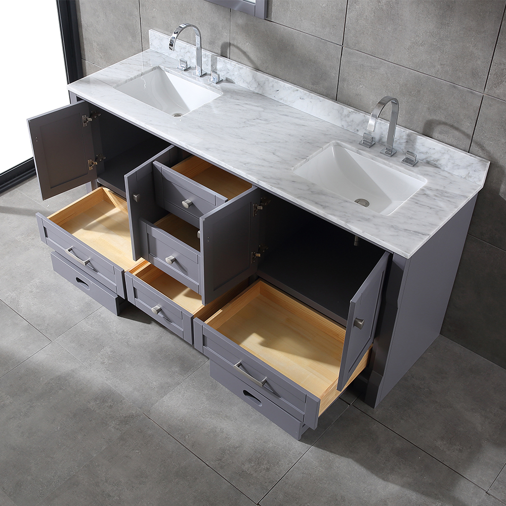 72 inch grey free standing Bathroom Vanity from Vietnam manufacturer - V-NONH