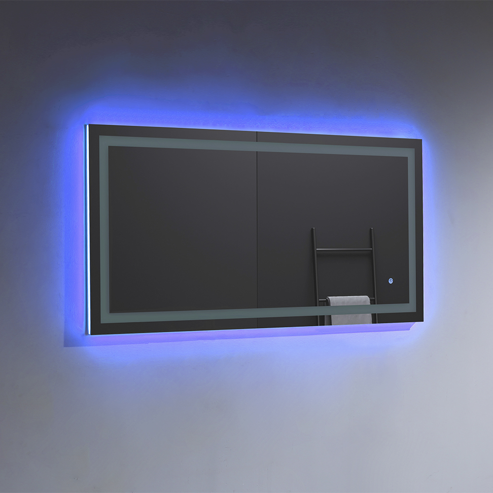 Anti-fog 48inch wall mounted LED mirror for bathroom