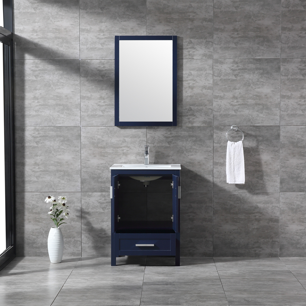24 inch navy blue corner Bathroom Vanity