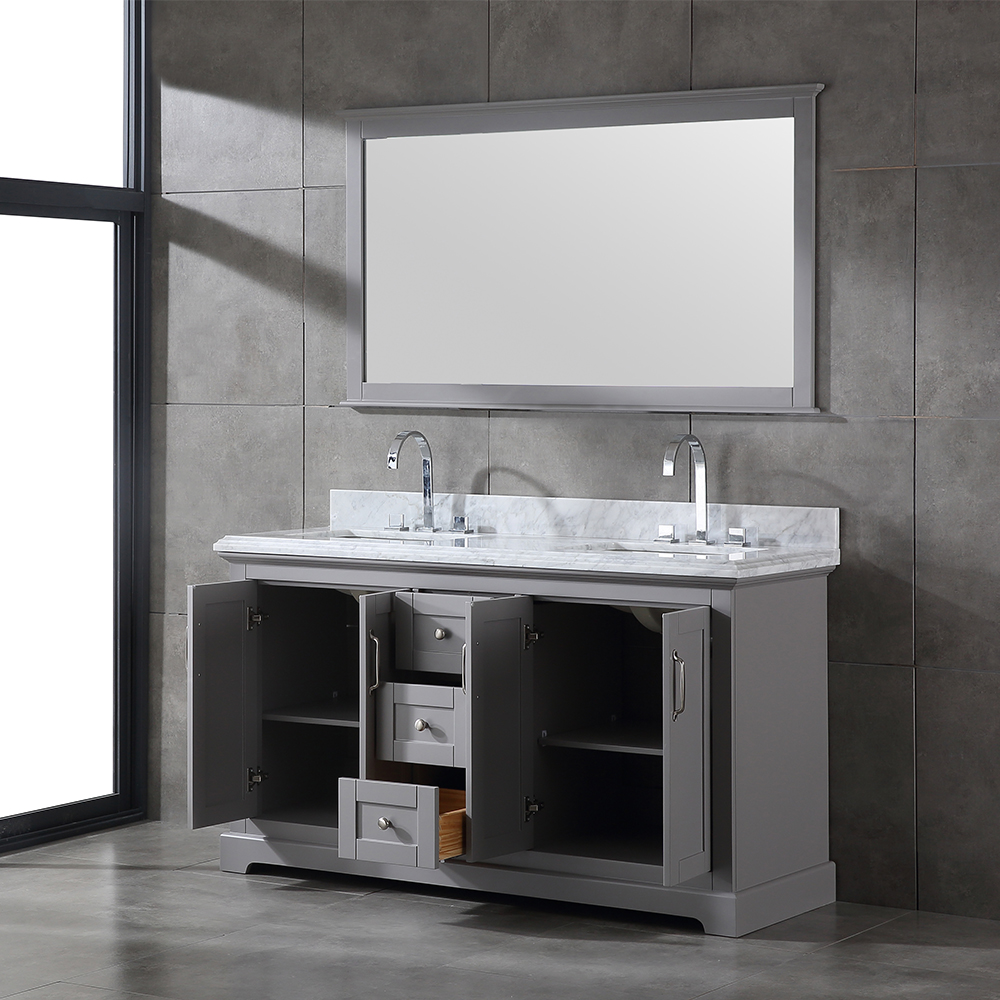60 inch gray floor mounted Bathroom Vanity