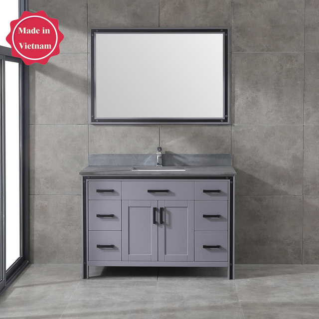 China free standing dark grey 48 inch Bathroom Vanity manufacturers, free standing dark grey 48