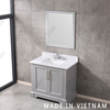 36inch Grey Cabinet Top Quality Single Sink Bathroom Vanity with Marble Top