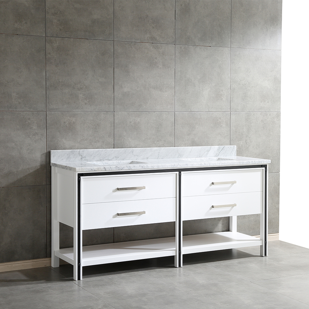 72 inch corner white Bathroom Vanity