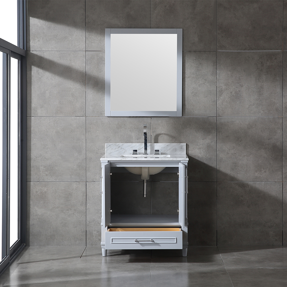 traditional gray free standing Bathroom Vanity