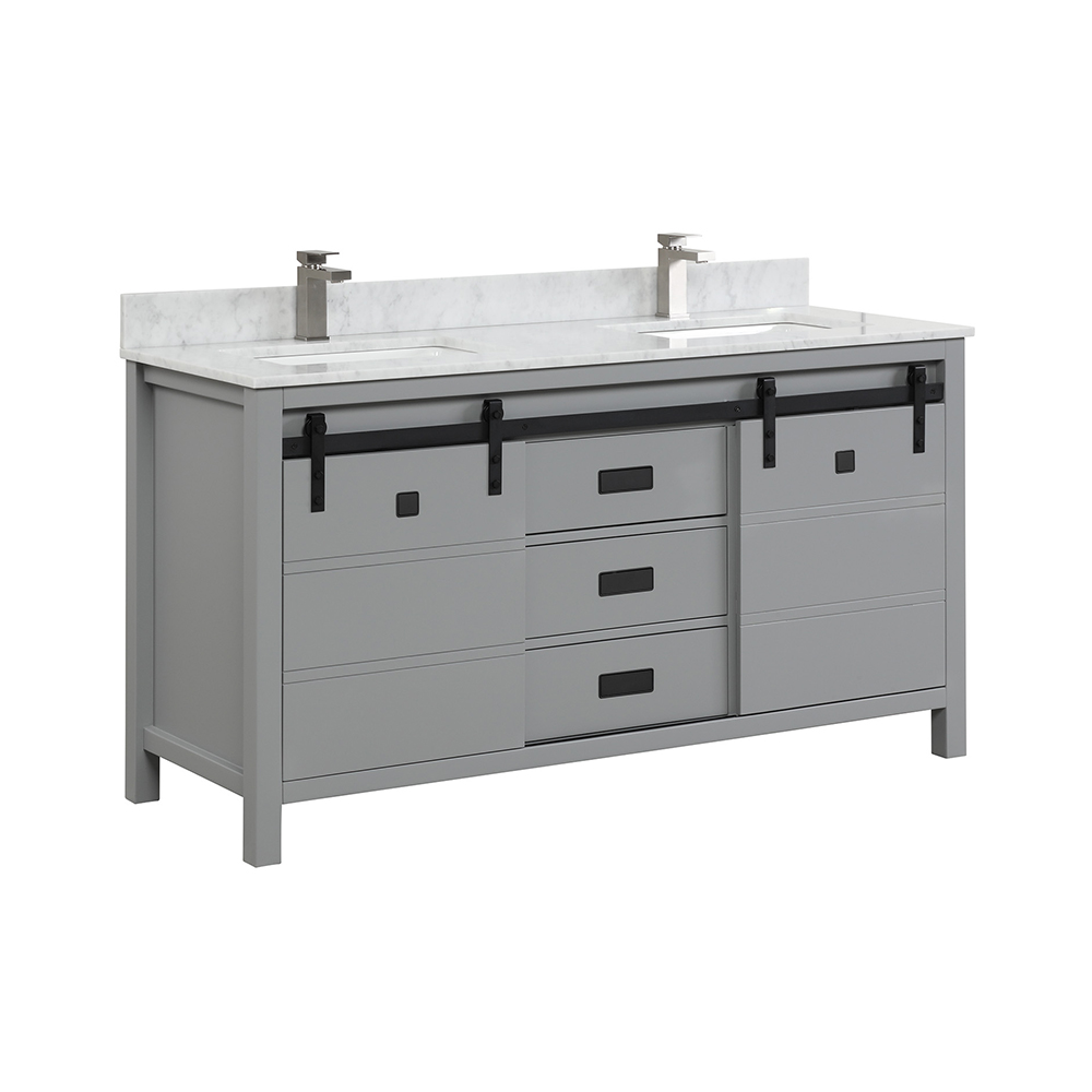 60 inch grey modern Bathroom Vanity for floor