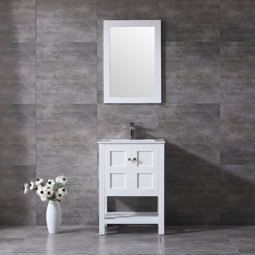 24inch White Bathroom Vanity Small Size Cabinet for Bathroom